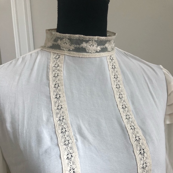 NWOT Zara Vintage Like Lace Blouse - Picture 2 of 6
